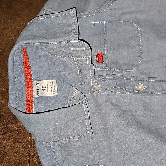 Boys Carter's Button Down Short Set - 18mos - Picture 2 of 7